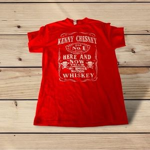 Kenney Chesney Mens Size Medium 2022 Here And Now Tour T-shirt Red Concert Band